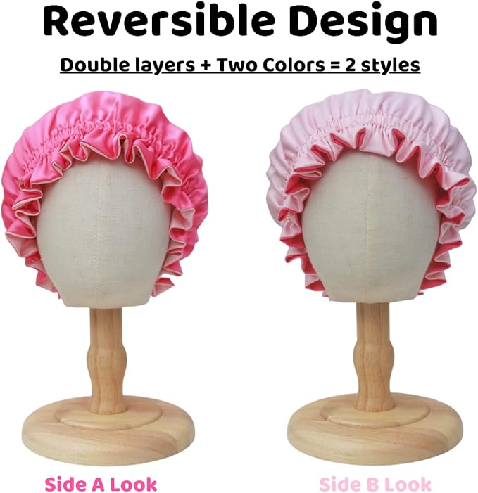AKISS Baby Infant Newborn Toddler Satin Silk Hair Bonnet for Baby Girl Boy Sleeping Kids Cap Hat