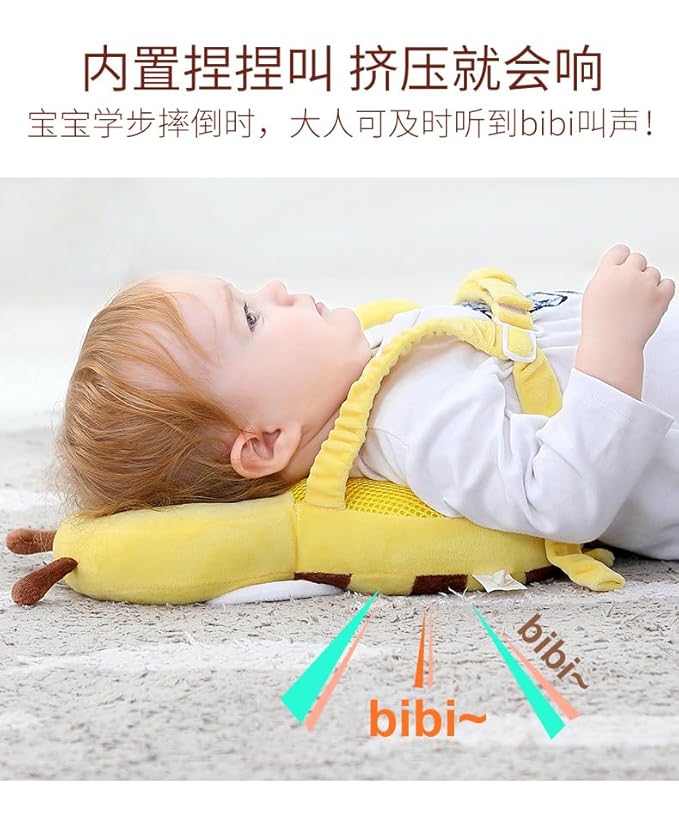 Baby Walker Head Protector Backpack Wear,Toddler Adjustable Baby Head Protection Backpack for Safety Baby Learning Walking Crawling (Rabbit)