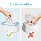 Baby Wipe Warmer, Wipe Warmer and Baby Wet Wipes Dispenser, Evenly Heated Wipes Warmer for Newborn Baby, Smart Precise Control Portable Wipe Warmer, Large Capacity Diaper Warmer for Nursery (Blue)
