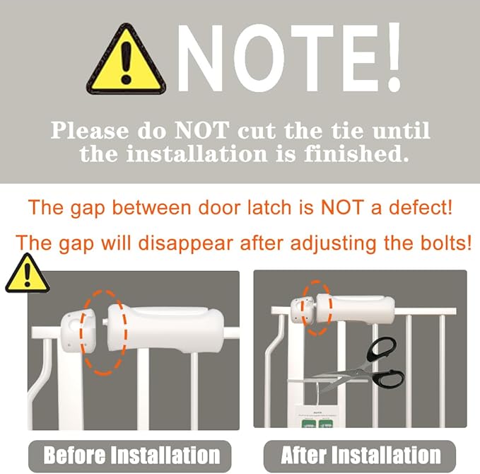 Fairy Baby Baby Gate for Doorways Stairs Hallway 34-38.5 Inch Wide, Walk Through Child Gates with Pressure Mounted Extention Kit, Indoor Safety Child Gates for Kids or Pets