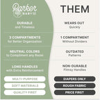 Parker Baby Rope Diaper Caddy Organizer - Nursery Storage Bin and Car Organizer for Diapers and Baby Wipes - Diaper Organizer for Baby Essentials, Baby Shower Gifts - Gray