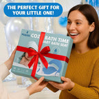 Baby Bath Seat for Babies 6 Months & Up Sitting Up | Non-Slip Bath Seat with Safety Suction Cups & Temperature Alert, Baby Bath Seat for Tub, Shower & Bathtub (Blue)