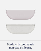 Lalo The Bib - Waterproof, Non-Toxic Silicone Baby Bib with Adjustable Neck Band & Silicone Food Pouch Catcher, Set of 2