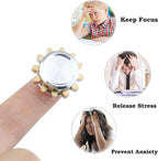 Metal Fidget Spinner for Adults, Small Mini Hand Toys, Copper Gear Linkage Fidget Blocks, Stacking Extendable Fingears Gyro, Bearing, Autism Sensory ADHD Anxiety Reduce