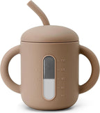 SAMiGO Silicone Sippy Cup, Baby Straw Cup for 6 12 18 Months, Sippy Cup with Straw for Toddlers 1-3 Years, Baby Water Cup for Drinking and Training, 6 oz