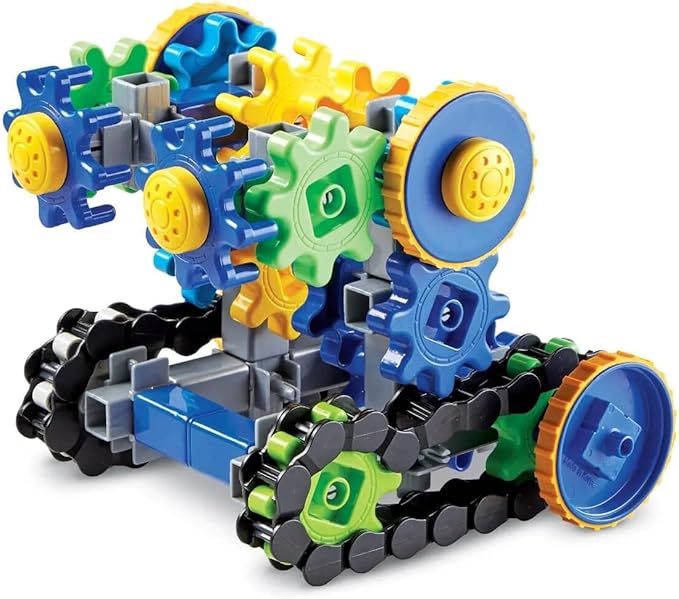 Learning Resources Gears! Gears! Gears! Treadmobiles Building Set, STEM Toys, Develops Early Engineering Skills, 108 Pieces, Ages 5+