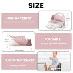 Baby Booster Seats, Toddler Booster Seat for Dining Table with Adjustable Straps, Portable Compact Portable Baby Chair for Dining and Travel (Pink)