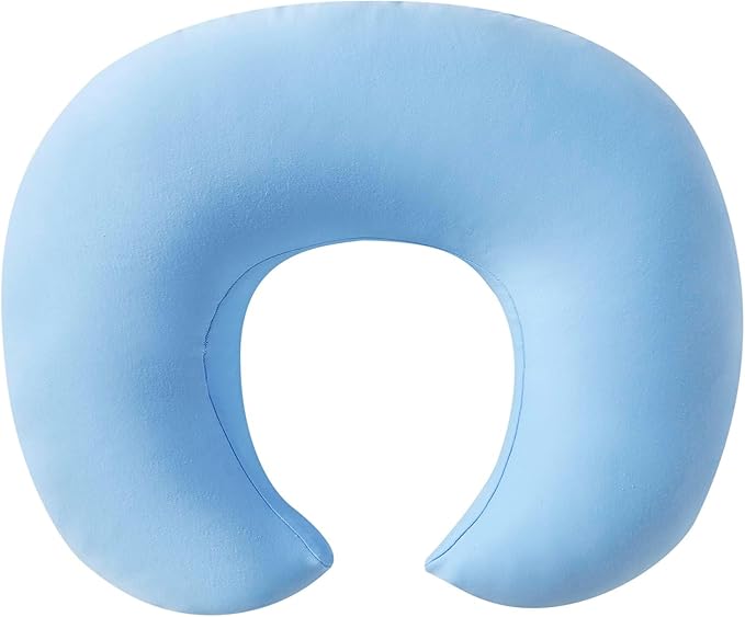 Nursing Pillow, Plus Size Breastfeeding Pillow Original Support for Baby Boys Girls Breastfeeding Essentials, with Removable Soft Cotton Cover (Blue, Large (25.59 * 20.08 * 6.30 Inches))