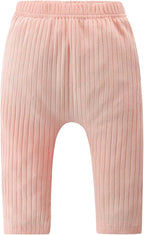 Baby and Toddler Girl's 5 Pack Cotton Ribbed Pull On Pants Leggings 0-4 Years