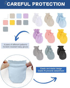 Cute Baby Mittens Newborn, No Scratch Baby Boy Mittens, Baby Girl Hat Gloves for Toddlers, Infant, Newborn