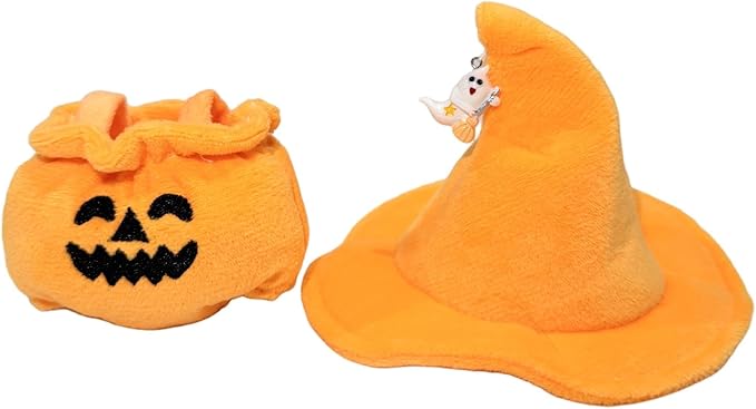 Halloween Clothes for LABUBU 17cm Doll (NO Doll),Outfit for LABUBU,Dress and Hairpin Set for LABUBU Dress Up,Accessories for LABUBU