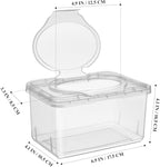 Ciieeo 3 Pcs Baby Wipes Dispenser Tissue Storage Box Wet Wipes Holder with Lid Refillable Wipe Case Container for Home Office Desk Transparent