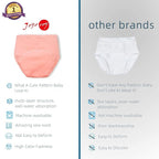 Joyo roy 6Pcs Potty Training Underwear Girls 100% Cotton Soft Absorbent Toddler Toilet Training Pants 2T-3T Waterproof Toddler Underwear Girls 2T Baby Pee Pants with Potty Sticker Chart for Kids