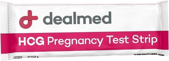 Dealmed HCG Pregnancy Test Strips - Rapid One Step, CLIA-Waived, Easy to Use - 50 Count