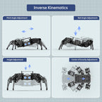 18DOF Hexapod Robot for Arduino Programming, Spider Walking Crawling Self-Balancing AI Vision Voice Control Obstacle Avoidance, STEM Education Open Source Robot with Tutorials, miniHexa Standard Kit