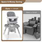 Babyliebe 15-in-1 Baby High Chair, Convertible Highchair for Babies and Toddlers with Activity Center, Booster Seat, Building Block Table, Toddler Chair with Safety Harness, Removable Tray (Gray)