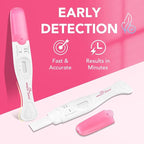 Easy@Home Pregnancy Test Sticks: 5 Count - Reliable and Early Detection Pregnancy Sticks - Precise Results in Minutes - Easy to Use at Home Urine Pregnancy Tests with Curved Handle