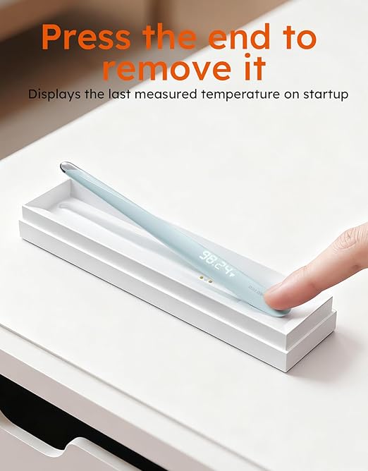 Thermometer for Adults and Kids, Medical-Grade Accurate Fast Reading Oral and Underarm Temperatures, Rechargeable Digital Thermometers with LED Display