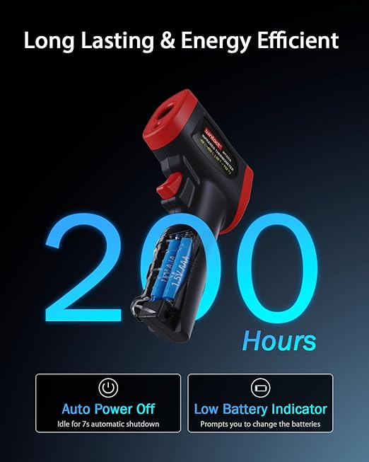Wintact Infrared Temperature Thermometer Gun, Digital Non-Contact Laser Temp Gun Measuring Surface & Ambient Temperature for Kitchen Cooking Food Pizza Oven Grill Meat -58℉ to 1112℉
