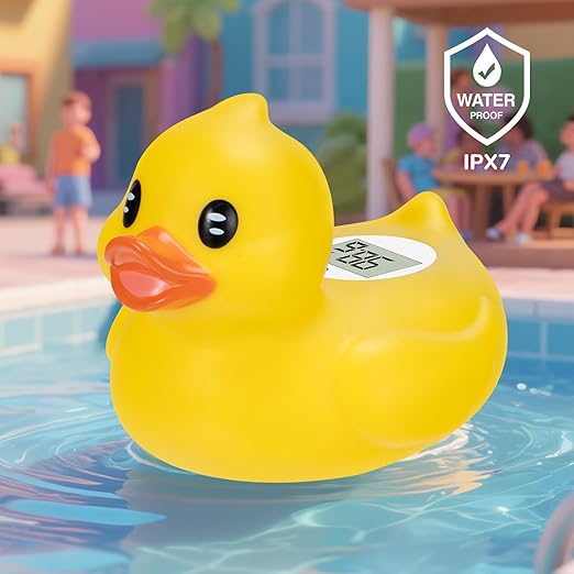 Baby Bath Thermometer – Digital Safety Water Thermometer for Baby Bathtub – °C/°F Display, BPA-Free & Waterproof – Floating Duck Toy for Newborns & Toddlers