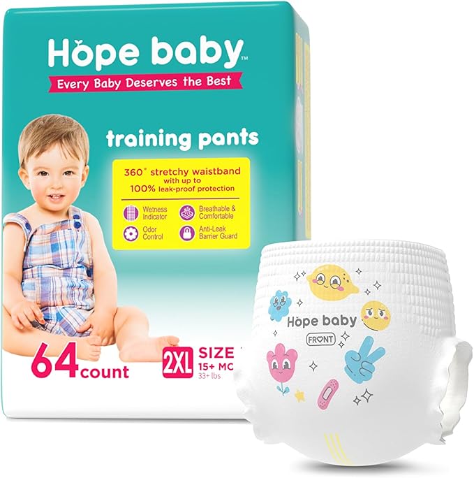 4T-5T (Over 33 LBS), 64 Count Premium Training Underwear, Baby Diapers Toddler Potty Training Pants, Hypoallergenic with Skin