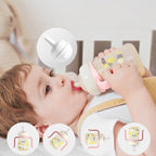 Toddler Sippy Cup 10oz, Weighted Straw Baby Drinking Water Bottle with Valved Spout for 6+ Months, 300ml/Green/3Pack