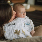 Little Unicorn Ultra-Absorbent Premium Burp Cloth 2 Pack | Soft on Baby's Skin | Larger Size | Ergonomic Design | Set of 2 (Party Animals)