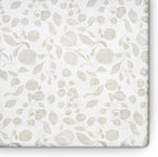 Oilo Crib Sheet, Breathable 100% Turkish Cotton Fitted Jersey, 300 Thread Count, Machine Washable, Fits Standard Crib (28" x 52" x 6"), Toddler Bedding, Girl, Boy, & Neutral Nursery Design, Beige Leaf