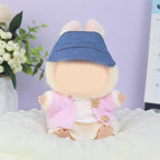 4-Piece Doll Outfit Set – Hat, Pink Vest Coat, White T-Shirt & Skirt for 17cm Mini Doll Clothes – Stylish Golf-Themed Fits 15cm Dolls Accessories (No Dolls)