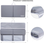 beiens Bath Kneeler and Elbow Rest Pad Set - 1.5'' Comfortable Baby Bath Kneeler Pads, Thick Quick Dry Kneeling Pad Support for Knee& Arm, Large Bathtub Mat with Toy Organizer for Happy Baby Bath Time