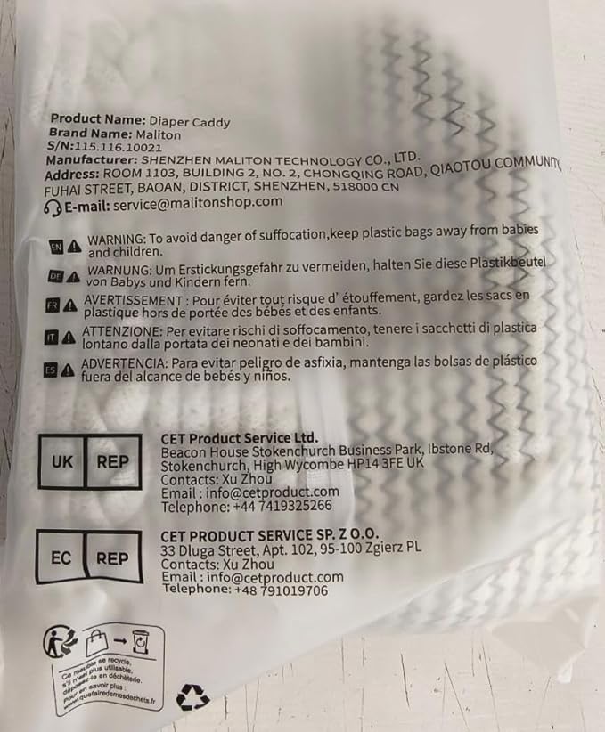 Maliton Baby Diaper Caddy Organizer, Cotton Rope Diaper Caddy Basket, Large Storage Basket for Newborn Boys and Girls, Gift for Baby Shower List, Newborn Essentials