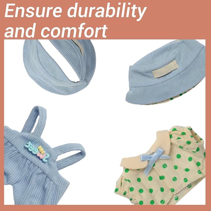 17CM Collectible Doll Clothes.17cm Mini Doll Clothing Set.Exquisite Handmade.Suitable for Small Collectible Dolls.Multiple Styles Available (Dresses/Casual Wear/Holiday Outfits) (NO Doll)(Style C)