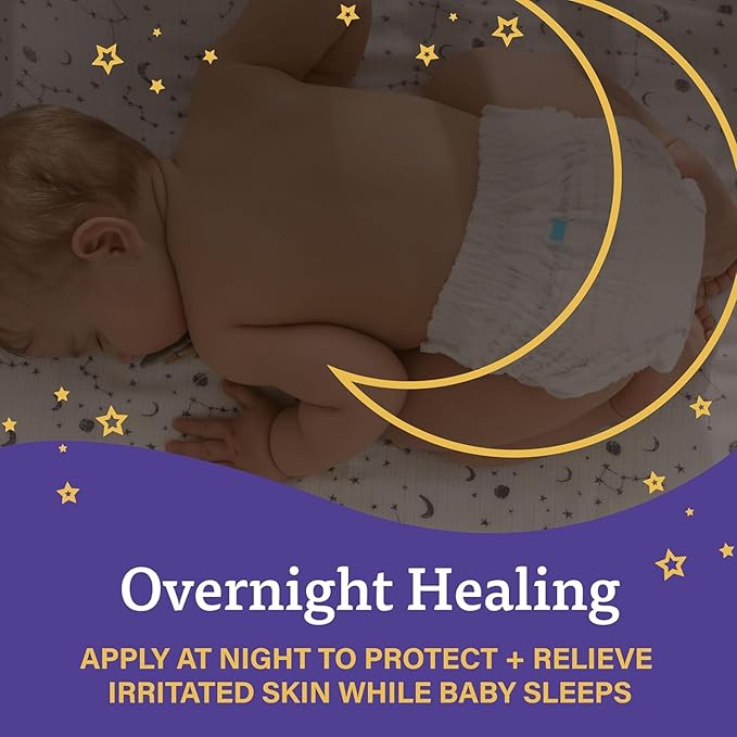 A+D Overnight Healing Diaper Rash Ointment - Soothes, Protects & Relieves Diaper Rash Overnight with Lavender & Colloidal Oatmeal - Healing Ointment for Red, Itchy, Irritated Skin - 3.6oz