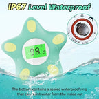 Baby Bath Thermometer, Infant Digital Water Thermometer Safety with 4 Color Backlit and Temperature Warning, Room Thermometers Floating Toy for Infant, Toddler, Bathtub, Swimming Pool