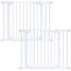 Cumbor 2 Pack 29.7-40.6" Baby Gate for Stairs, Mom's Choice Awards Winner-Dog Gate for Doorways, Pressure Mounted Self Closing Pet Gates for Dogs Indoor, Safety Child Gate with Easy Walk Thru Door