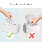 Baby Wipe Warmer, Wipe Warmer and Baby Wet Wipes Dispenser, Wipes Warmer for Newborn Baby Evenly Heated, Portable Wipe Warmer Smart Control, Diaper Warmer Large Capacity Wipe Dispenser Nursery (White)