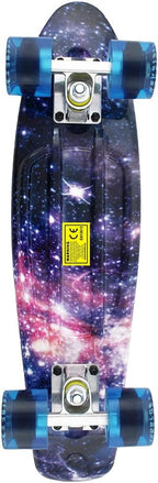 Skateboards Complete 22 Inch Mini Cruiser Retro Skateboard for Kids Boys Youths Beginners