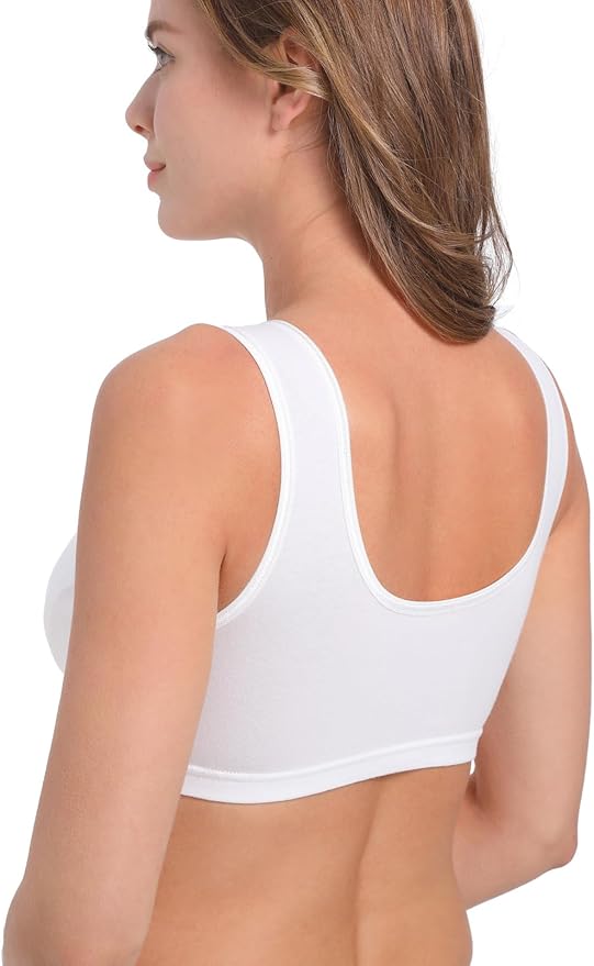 SUIEK 4 Pack Nursing Sleep Bra Maternity Bralette Cotton Breastfeeding Bras