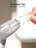 GROWNSY Nasal Aspirator for Baby with 2 Larger Suction Chambers and 6 Food-Grade Soft Silicone Tips, Blue