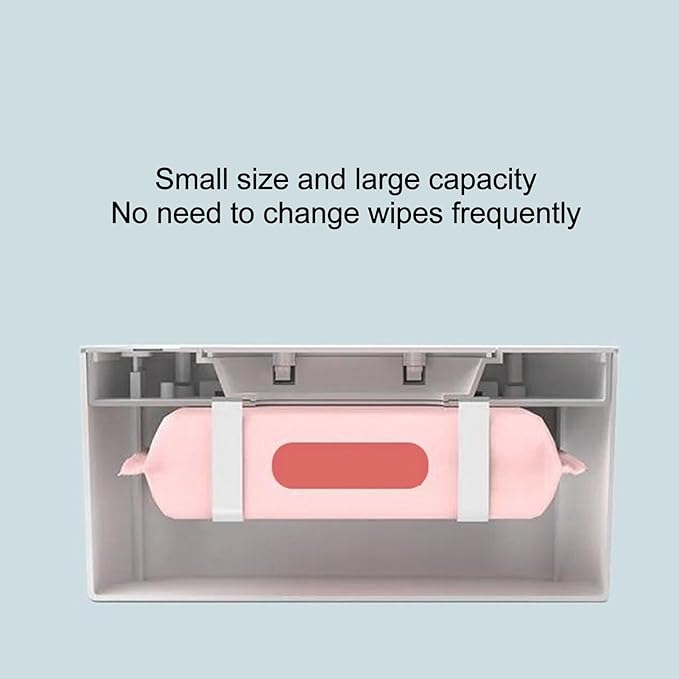 Portable Wipes Warmer with Night Light, Temperature Control, Moisturizing and Heat Preservation, USB Powered, Multifunctional Wipes Holder Dispenser for Baby, Wet Wipes, Tissues