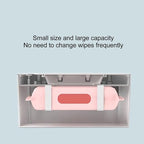 Portable Wipes Warmer with Night Light, Temperature Control, Moisturizing and Heat Preservation, USB Powered, Multifunctional Wipes Holder Dispenser for Baby, Wet Wipes, Tissues