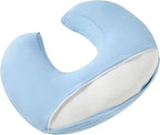 Nursing Pillow, Plus Size Breastfeeding Pillow Original Support for Baby Boys Girls Breastfeeding Essentials, with Removable Soft Cotton Cover (Light Blue, Standard (23.62*18.11*5.91 Inches))