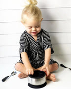 Avanchy Baby Spoons Set, Stainless Steel and Silicone Spoon Utensils, Toddler Baby Led Weaning Silverware Cutlery Flatware, Kids First Self Feeding 4 Pack, Green, Blue, Pink and Black