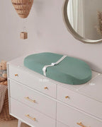 Blissful Diary Muslin Baby Changing Pad with Waterproof Lining Foam, Diaper Changing Table Pad with Cover for Dressers (Roman Green, Avocado)