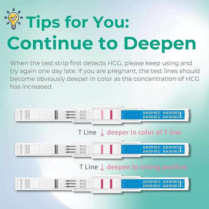 DAVID Pregnancy Test 16 Counts HCG Midstream Tests Early Detection, 6 Days Earlier Than The Missed Period, 6 Lightweight Pregnancy Tests and 10 Pregnancy Tests Strips