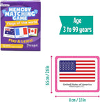 Menique Flags of The World Memory Matching Game – 100 Cards, 50 Countries to Match – Educational & Fun for Kids and Adults – Color-Coded by Continent – Learn Flags, Capitals, and Geography