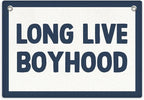 Toddler Boy Room Decor, Long Live Boyhood Banner Wall Hanging, Boys Room Wall Decor Banner Flag, Wall Flag Playroom Nursery Toddle Room Boys Room Decor Classroom Decorations, Banner for Room