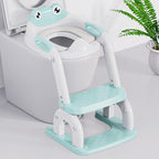 Potty Training Seat with Step Stool Ladder, Upgraded 2-in-1 Toddler Potty Training Toilet Seat with Non-Slip Step Splash Guard Handles and Waterproof Cushion, Toddler Potty Seat for Kids Boys Girls