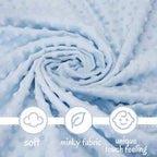 Pro Goleem Teddy Bear Lovey Baby Security Blanket for Boys and Girls Unisex Soft Lovie Baby Gifts for Newborn Toddler Snuggle Toy Stuffed Animal Blue 16 Inch