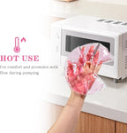 Breast Ice Packs, Hot & Cold Gel Therapy Pads for Breastfeeding, Postpartum Nursing, Engorgement, Mastitis, Pain Relief Breast Packs with Soft Covers, 2 Pack (Pink)